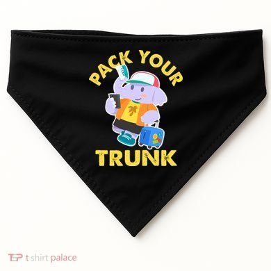 Funny Pack Your Trunk Elephant USA-Made Doggie Bandana