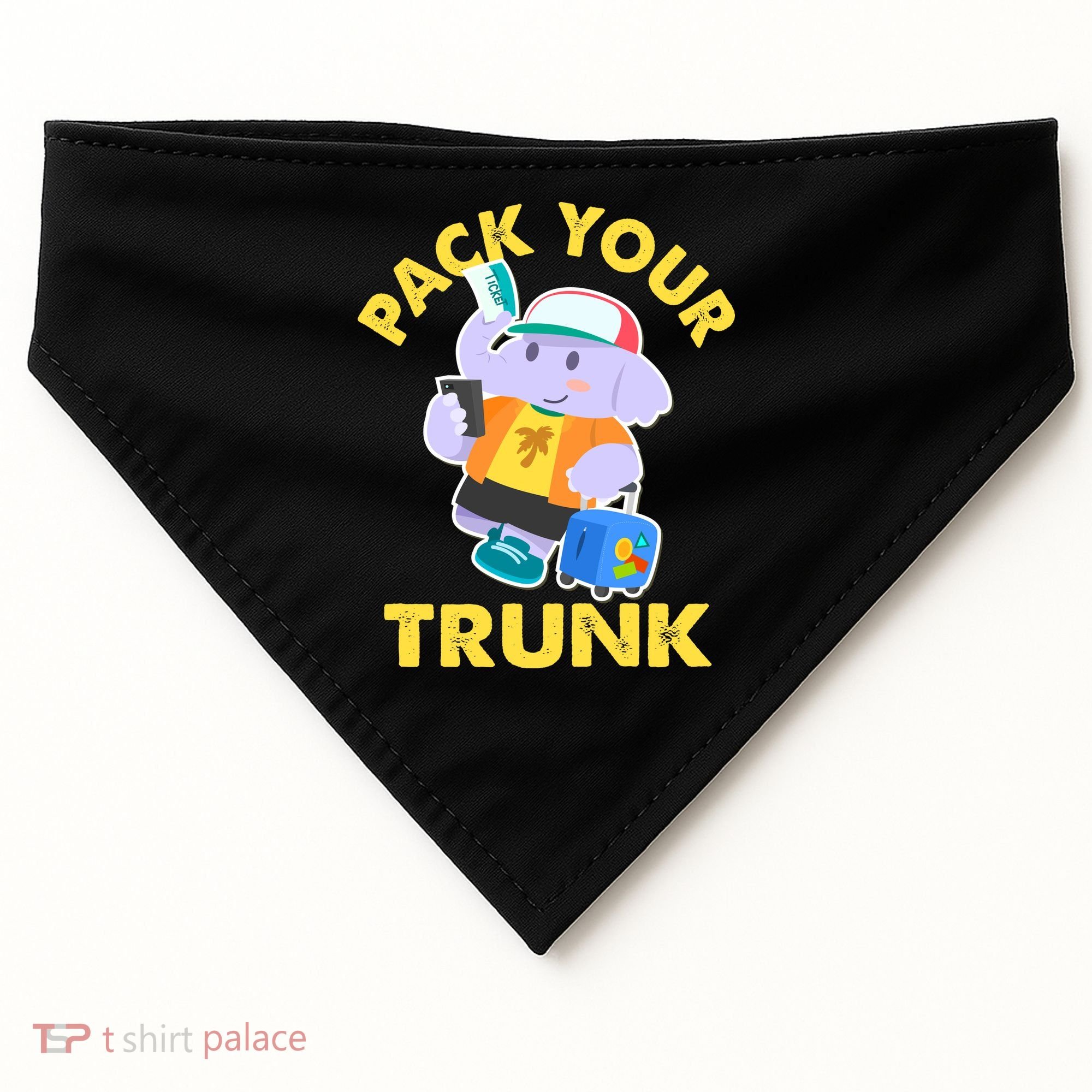 Funny Pack Your Trunk Elephant USA-Made Doggie Bandana