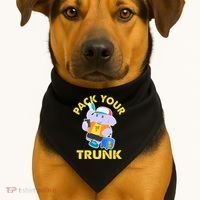 Funny Pack Your Trunk Elephant USA-Made Doggie Bandana thumb 1