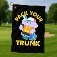 Funny Pack Your Trunk Elephant Golf Towel thumb 1