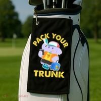 Funny Pack Your Trunk Elephant Golf Towel thumb 2