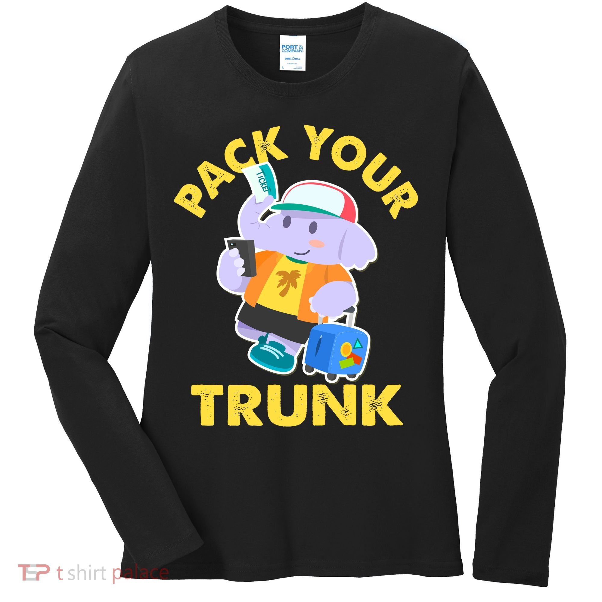 Funny Pack Your Trunk Elephant Women's Long Sleeve Shirt