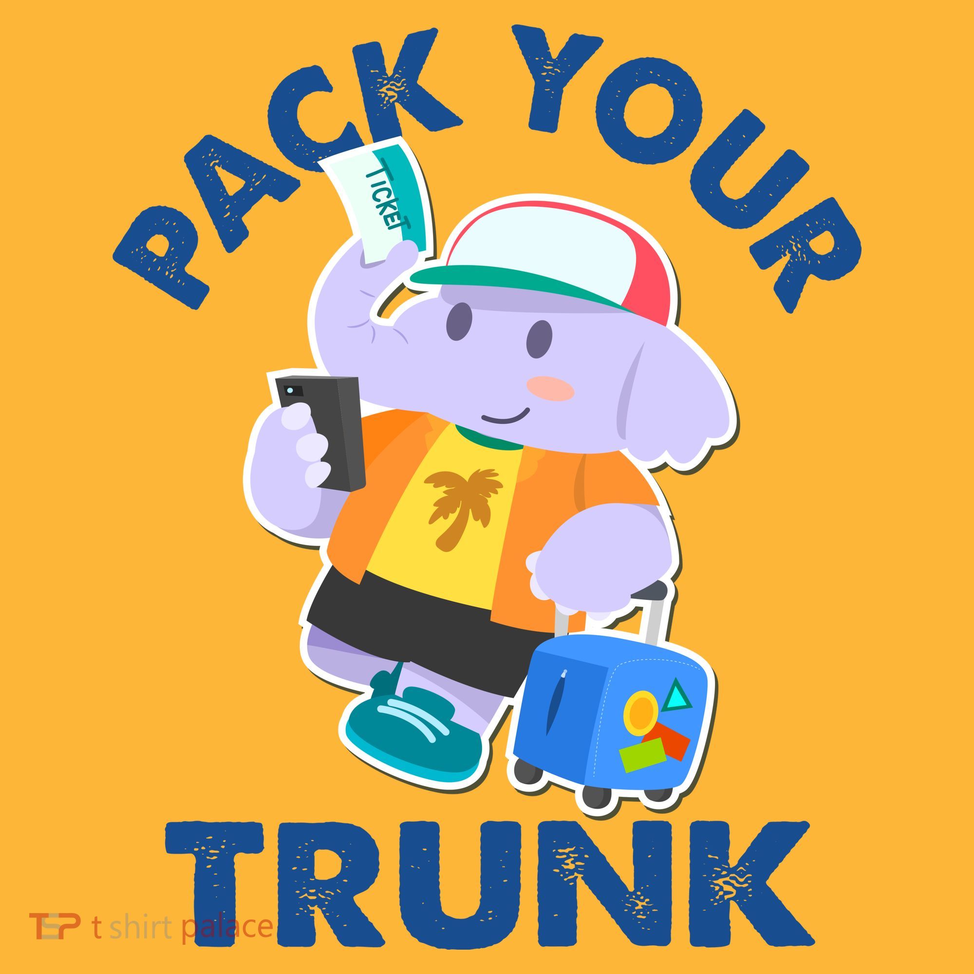 Funny Pack Your Trunk Elephant Kids Long Sleeve Shirt