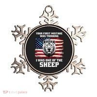 Freedom Patriot Your First Mistake Was Thinking I Was One Of The Sheep Ornament thumb 0