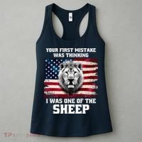 Freedom Patriot Your First Mistake Was Thinking I Was One Of The Sheep Women's Tank Top thumb 3