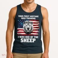 Freedom Patriot Your First Mistake Was Thinking I Was One Of The Sheep Tank Top thumb 3