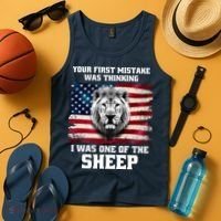 Freedom Patriot Your First Mistake Was Thinking I Was One Of The Sheep Tank Top thumb 4