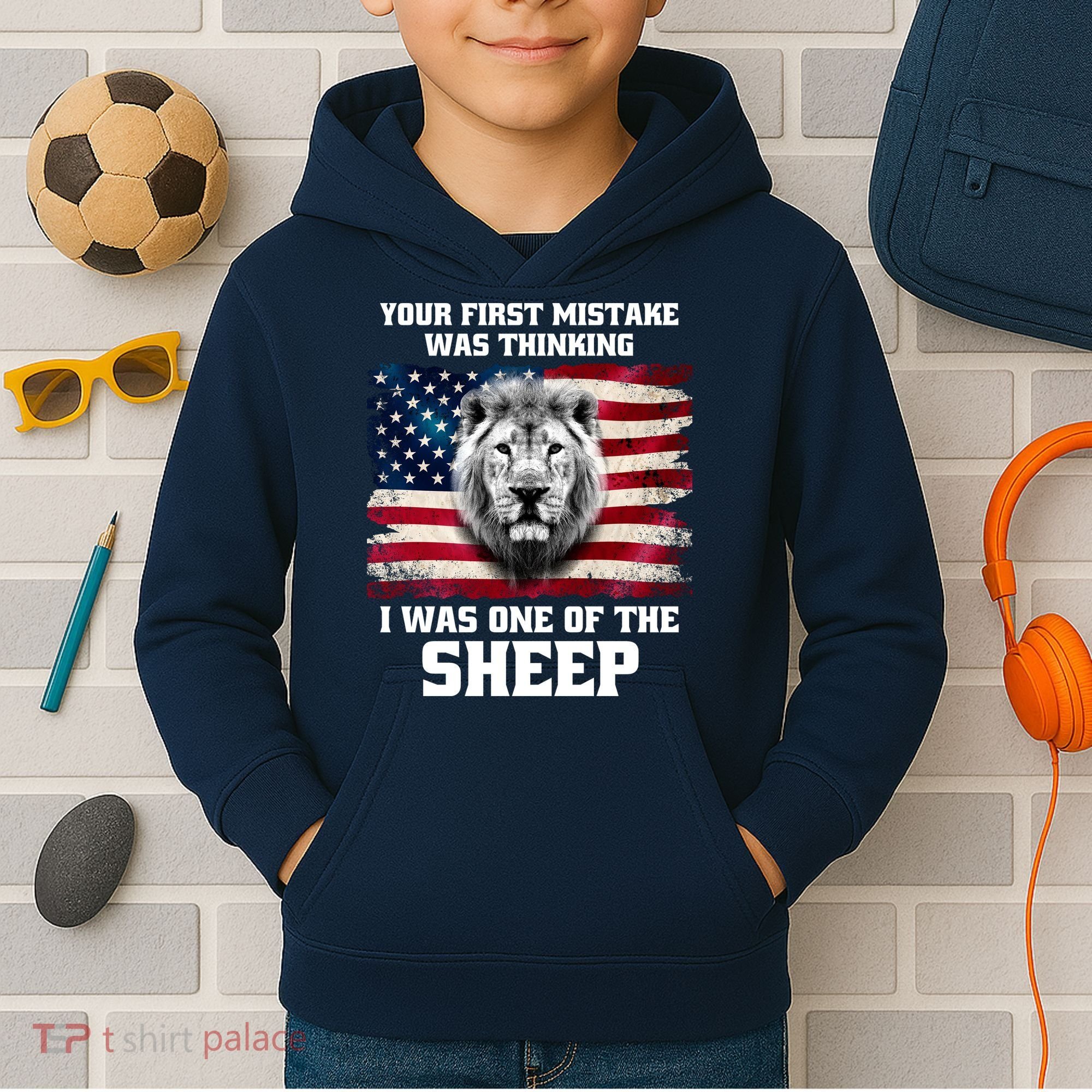 Freedom Patriot Your First Mistake Was Thinking I Was One Of The Sheep Kids Hoodie