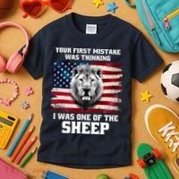 Freedom Patriot Your First Mistake Was Thinking I Was One Of The Sheep Kids T-Shirt thumb 3