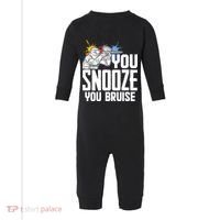 Funny Paintball You Snooze You Bruise Infant Fleece One Piece thumb 0