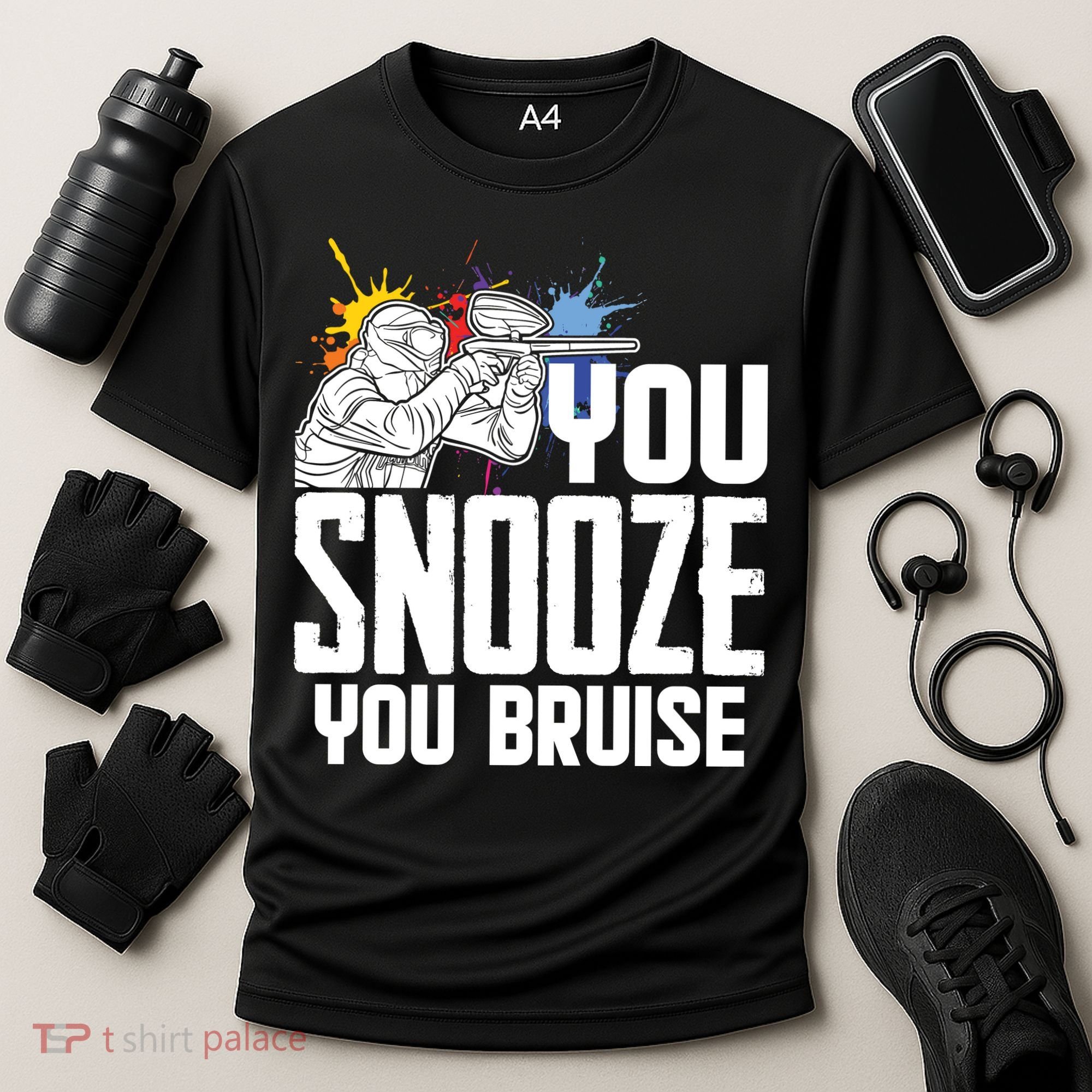 Funny Paintball You Snooze You Bruise Cooling Performance Crew T-Shirt