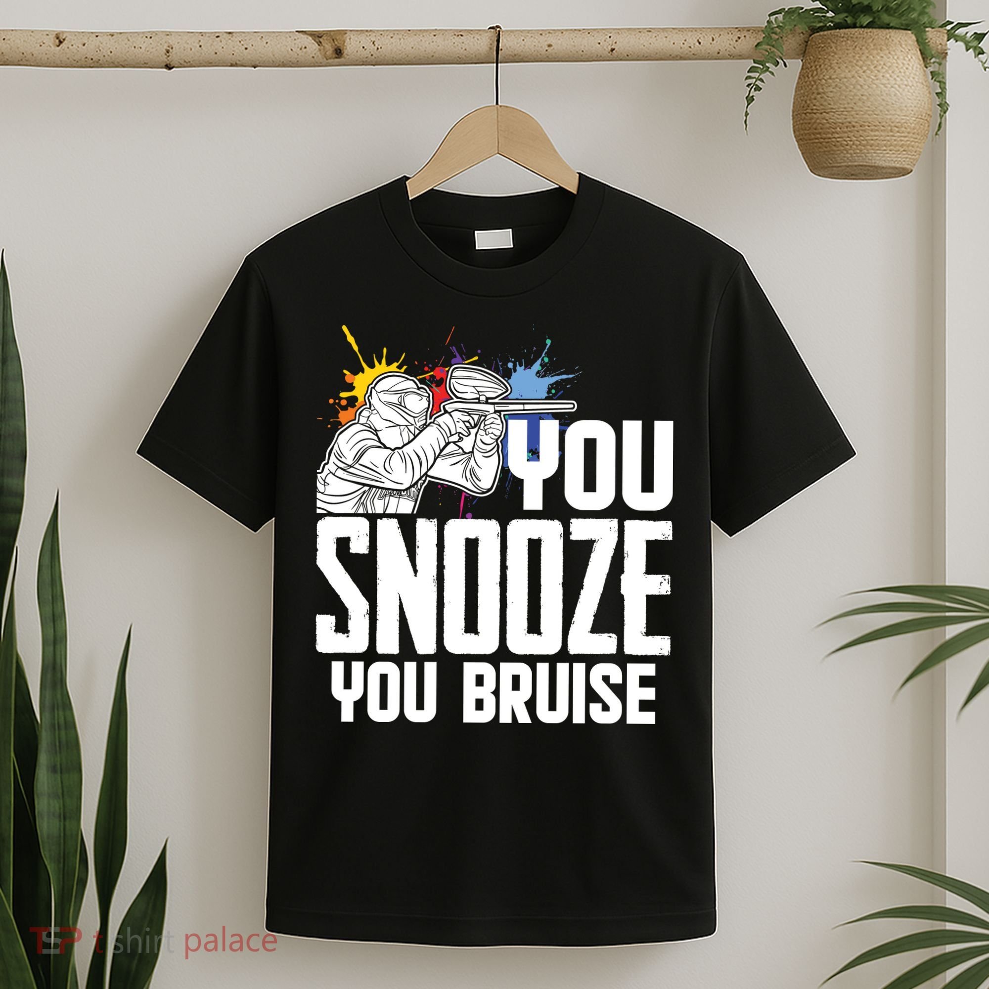 Funny Paintball You Snooze You Bruise T-Shirt