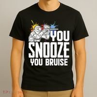 Funny Paintball You Snooze You Bruise T-Shirt thumb 3