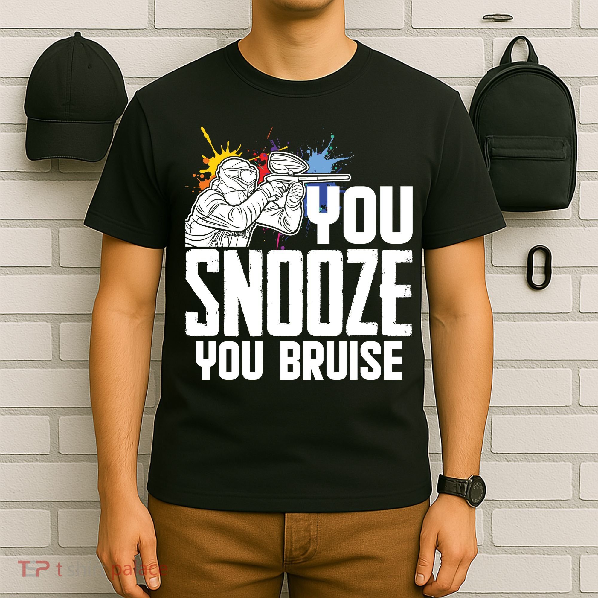 Funny Paintball You Snooze You Bruise T-Shirt