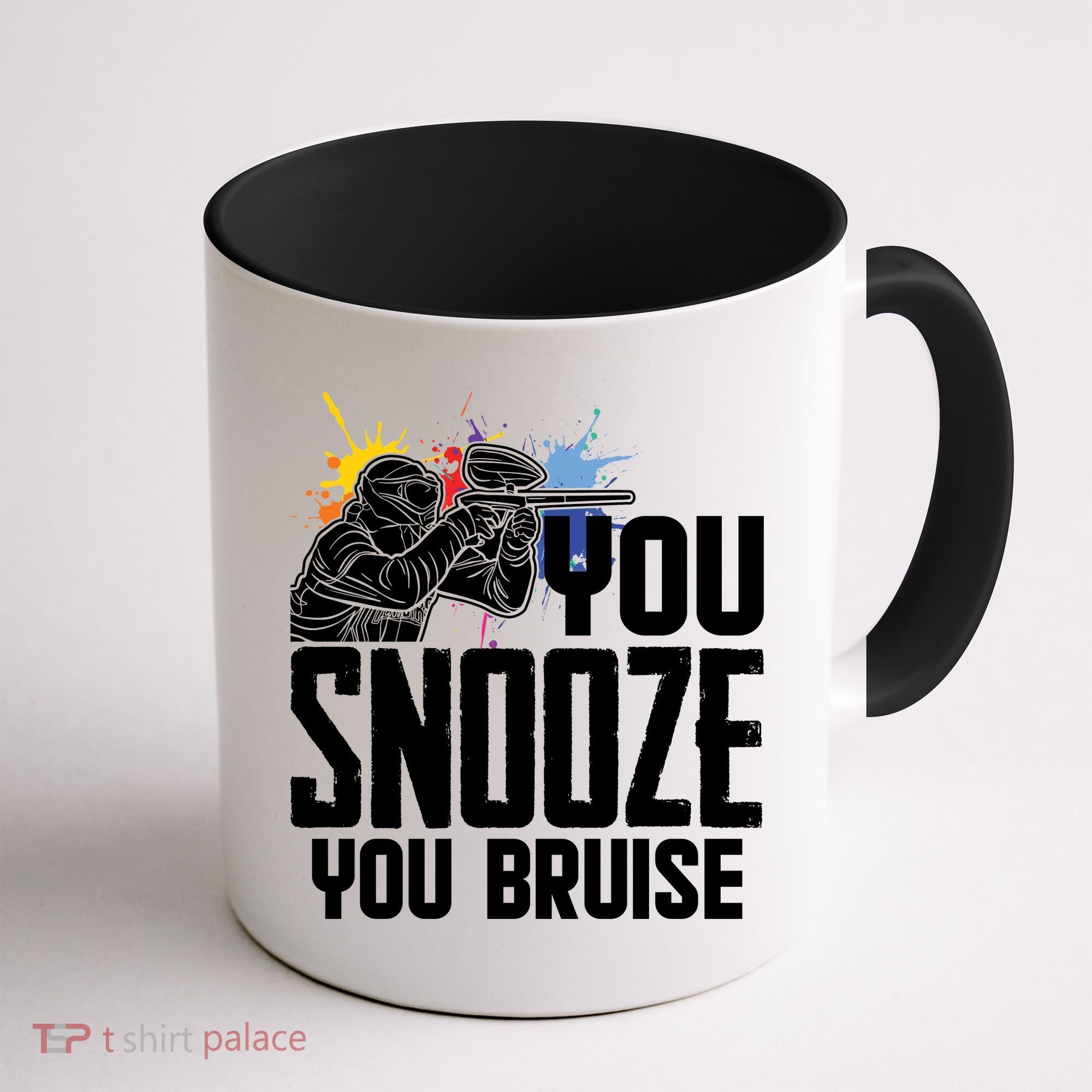 Funny Paintball You Snooze You Bruise Coffee Mug