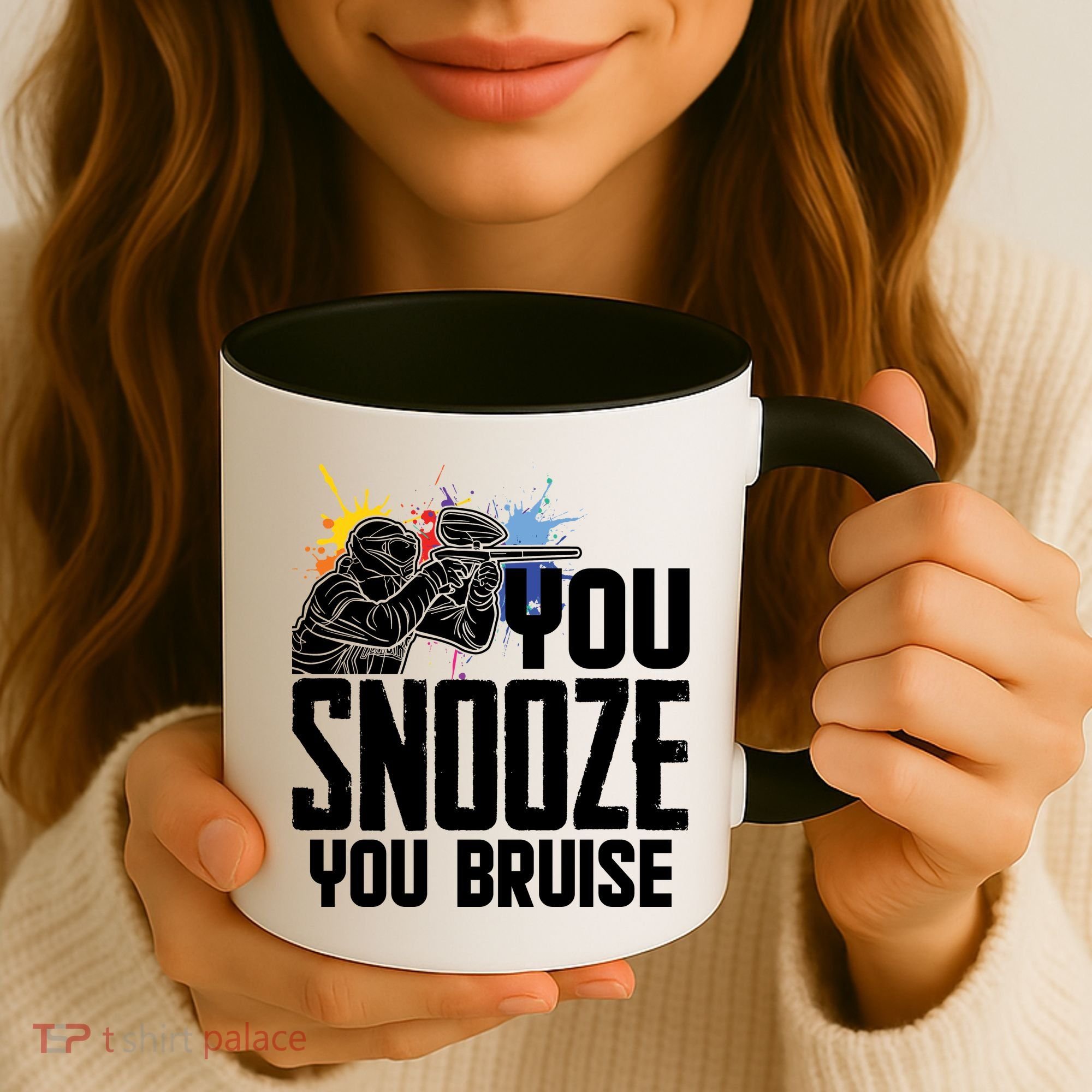 Funny Paintball You Snooze You Bruise Coffee Mug