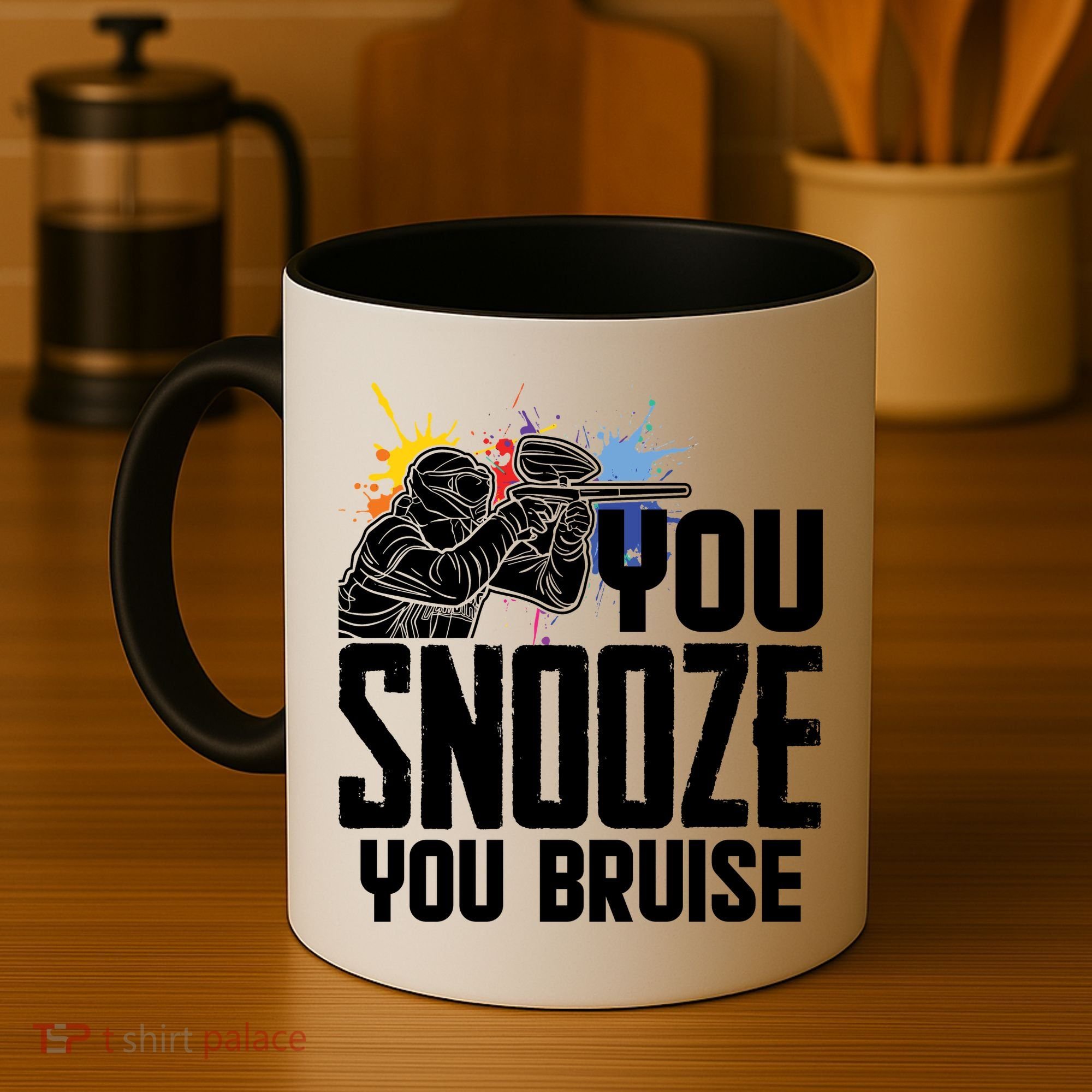 Funny Paintball You Snooze You Bruise Coffee Mug