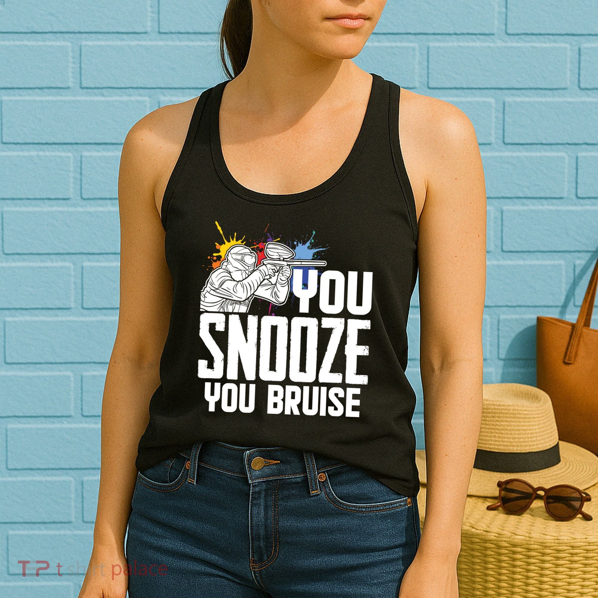 Funny Paintball You Snooze You Bruise Women's Tank Top