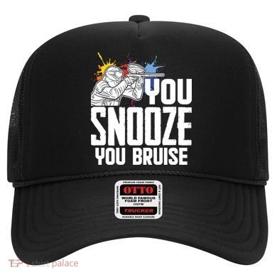 Funny Paintball You Snooze You Bruise Hat