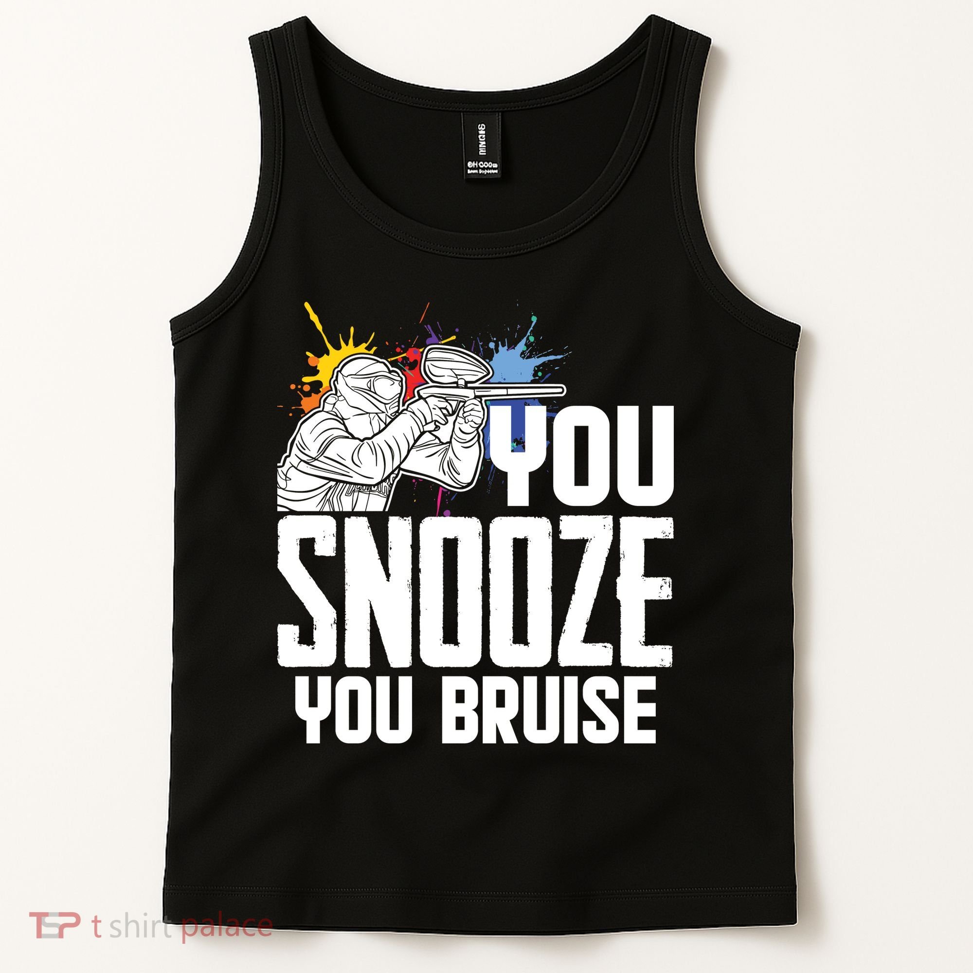Funny Paintball You Snooze You Bruise Tank Top