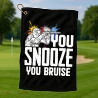 Funny Paintball You Snooze You Bruise Golf Towel thumb 1