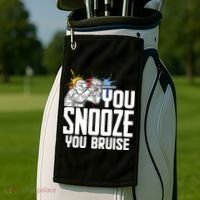 Funny Paintball You Snooze You Bruise Golf Towel thumb 2