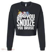 Funny Paintball You Snooze You Bruise Cropped Pullover Crew thumb 0