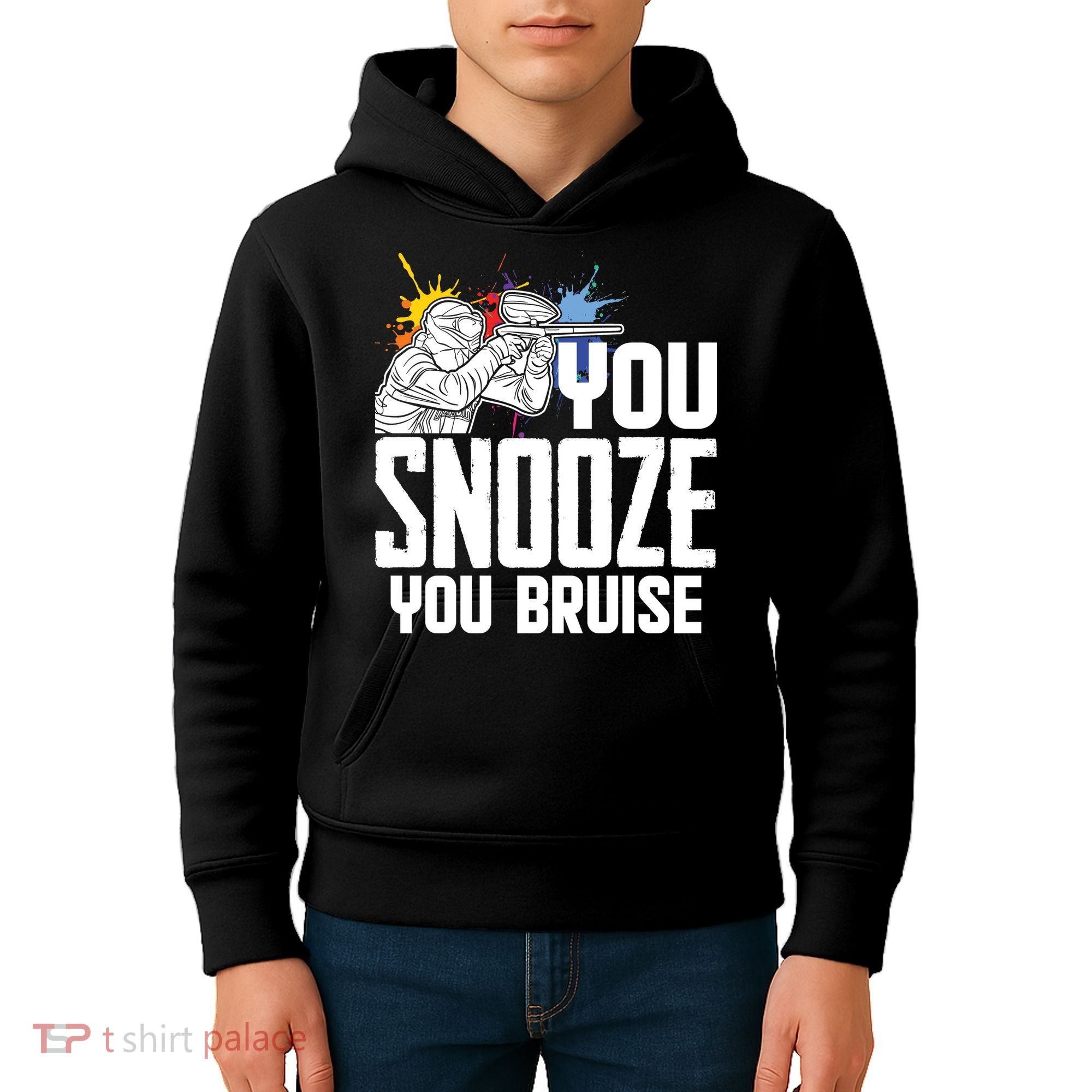 Funny Paintball You Snooze You Bruise Kids Hoodie