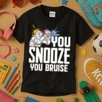 Funny Paintball You Snooze You Bruise Kids T-Shirt thumb 3