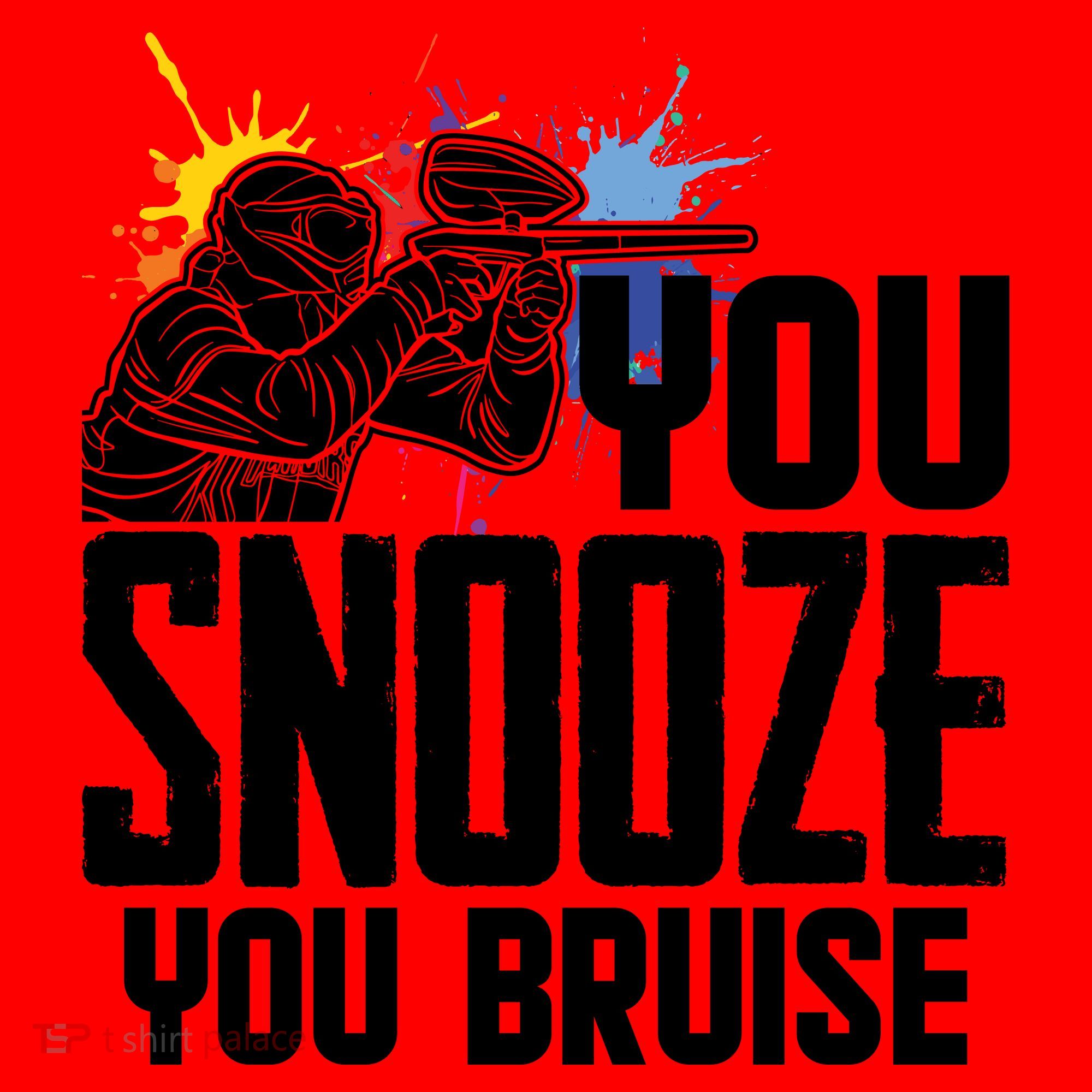 Funny Paintball You Snooze You Bruise Santa Hat
