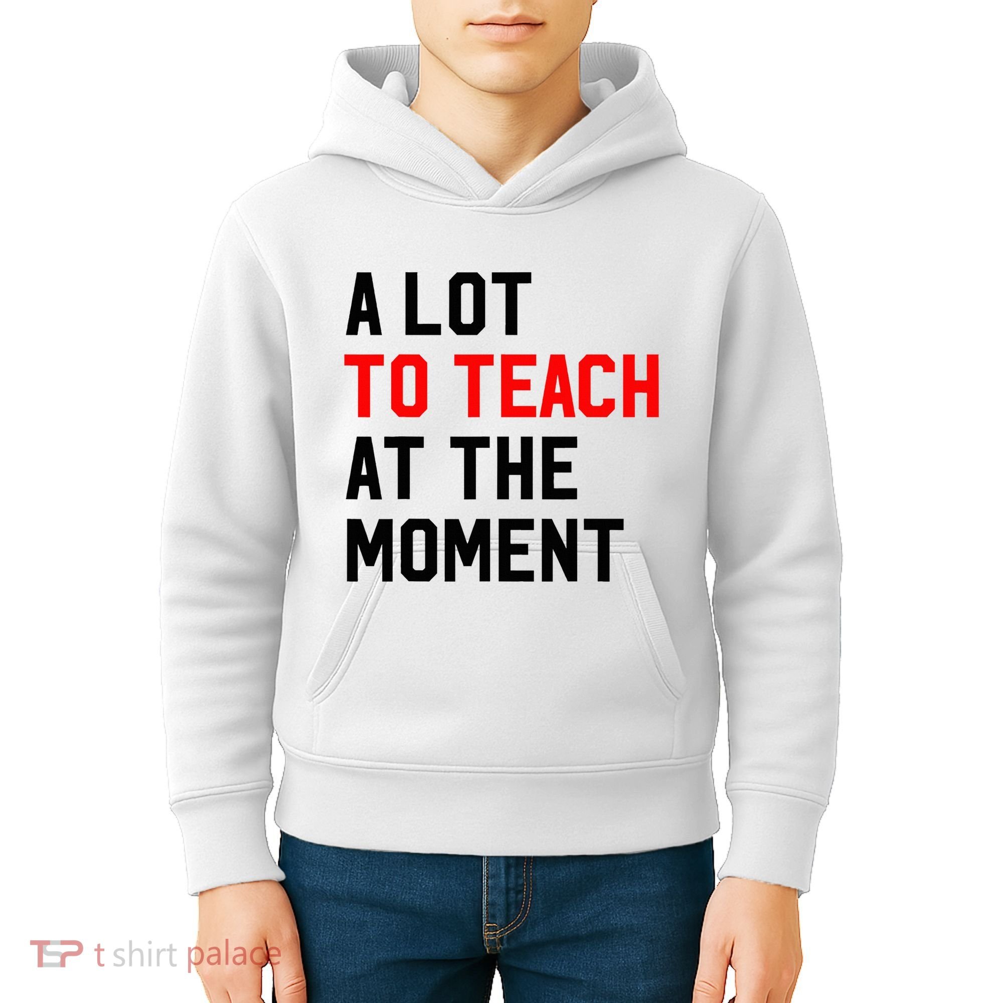 Funny Quote A Lot To Teach At The Moment Teacher Kids Hoodie