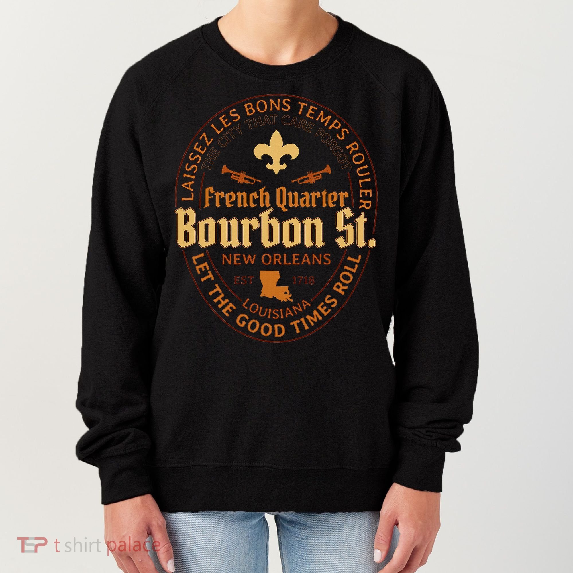 French Quarter Bourbon St New Orleans Souvenir Women's Sweatshirt
