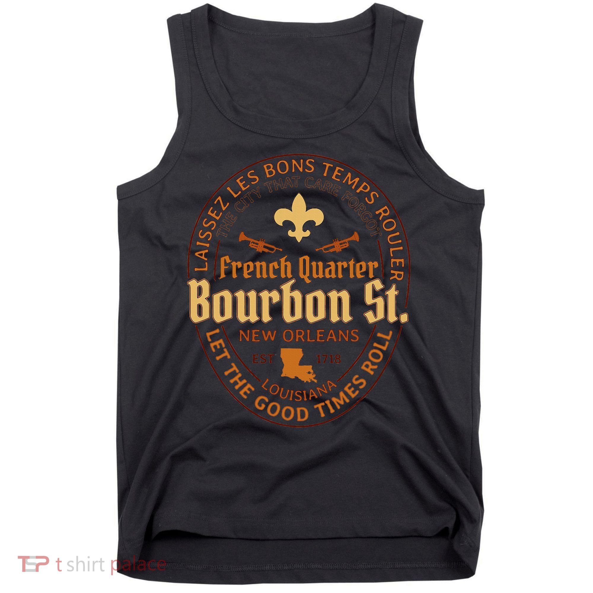 French Quarter Bourbon St New Orleans Souvenir Tank Top