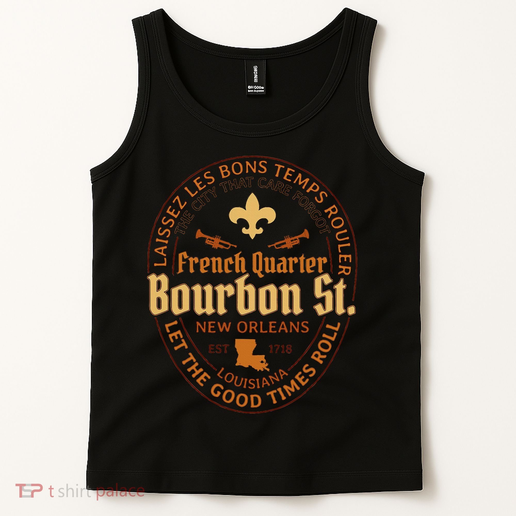 French Quarter Bourbon St New Orleans Souvenir Tank Top