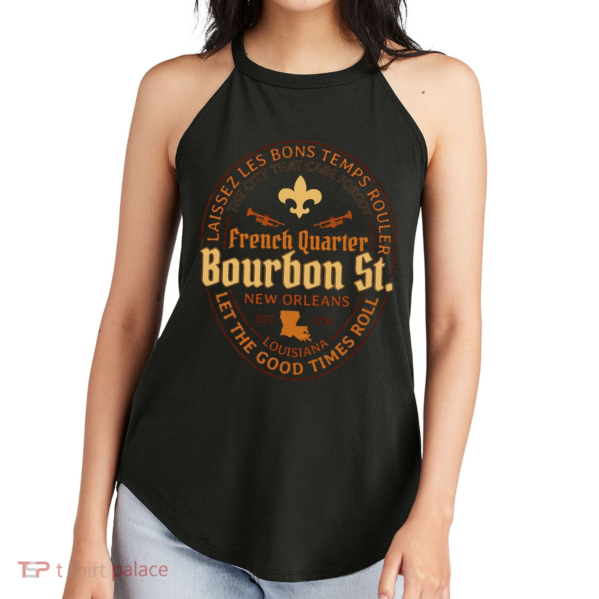 French Quarter Bourbon St New Orleans Souvenir Women's Perfect Tri Rocker Tank