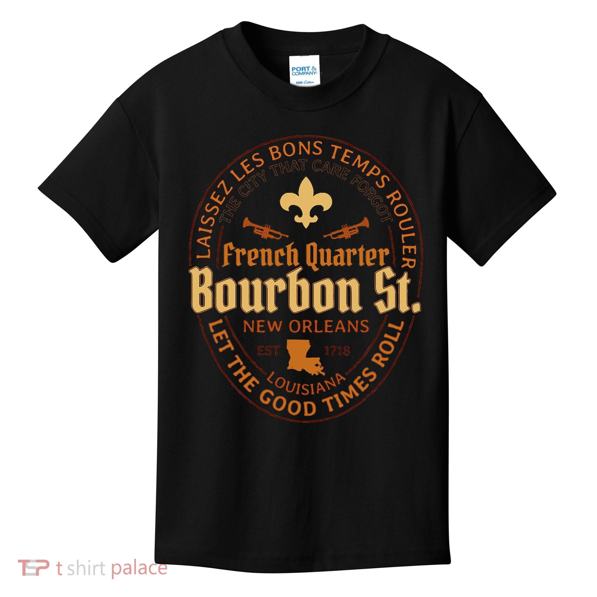 French Quarter Bourbon St New Orleans Souvenir Kids T-Shirt