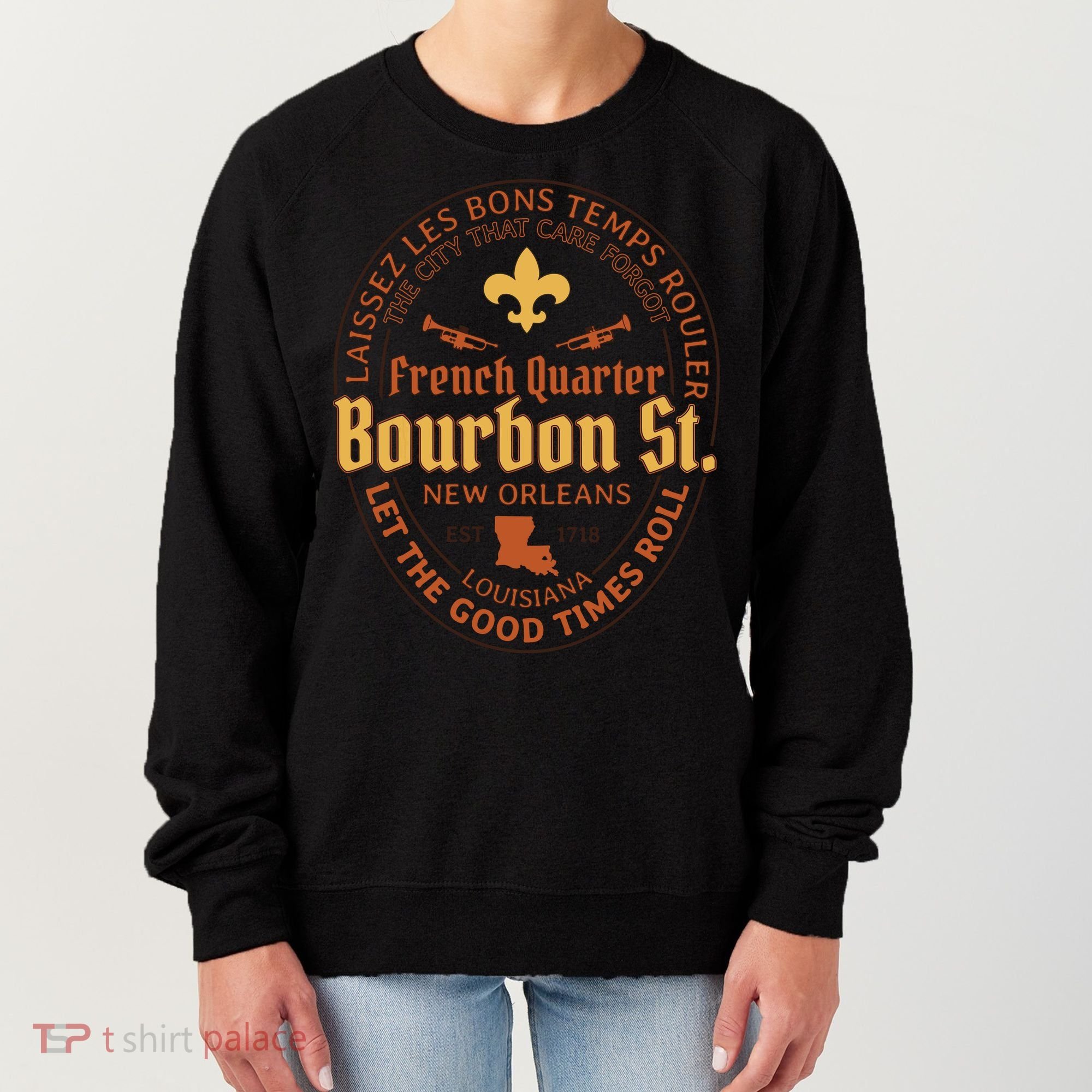 French Quarter Bourbon St New Orleans Souvenir Gift Women's Sweatshirt