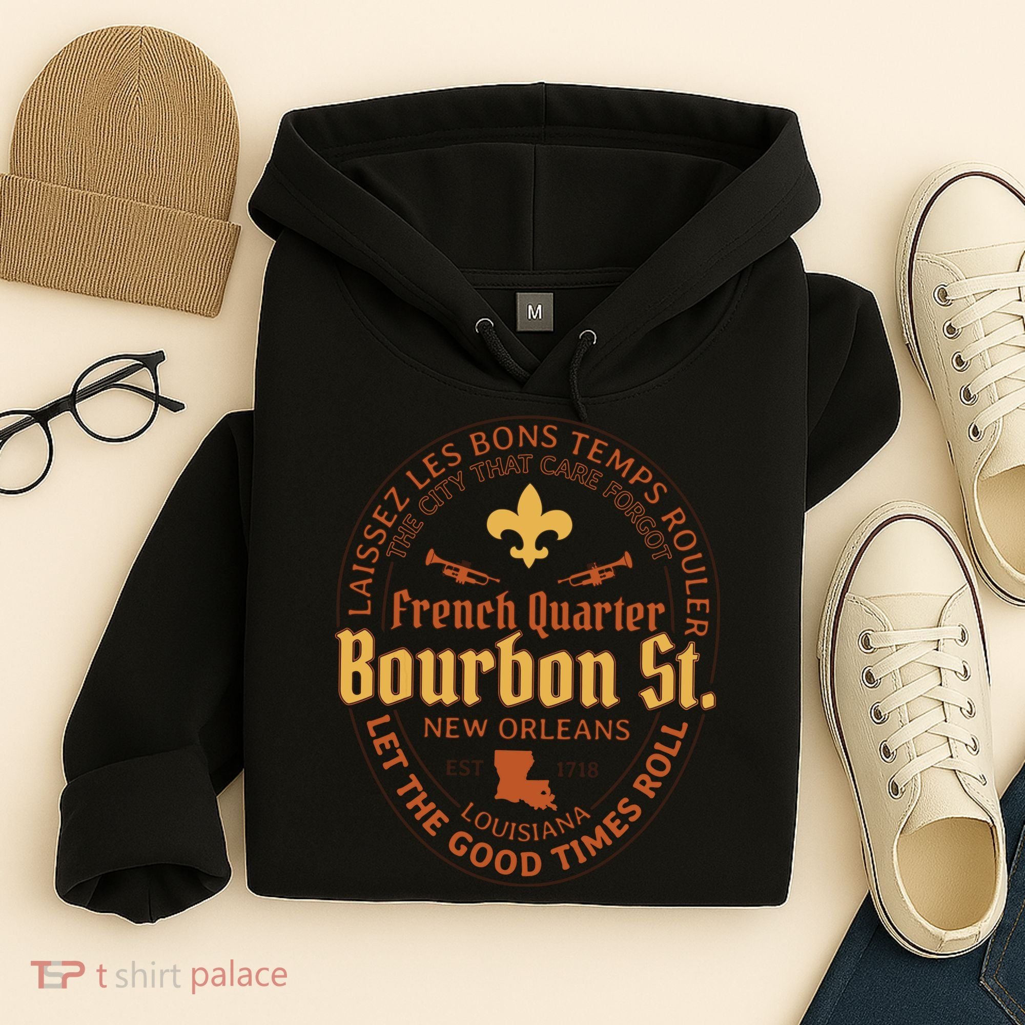 French Quarter Bourbon St New Orleans Souvenir Gift Hoodie