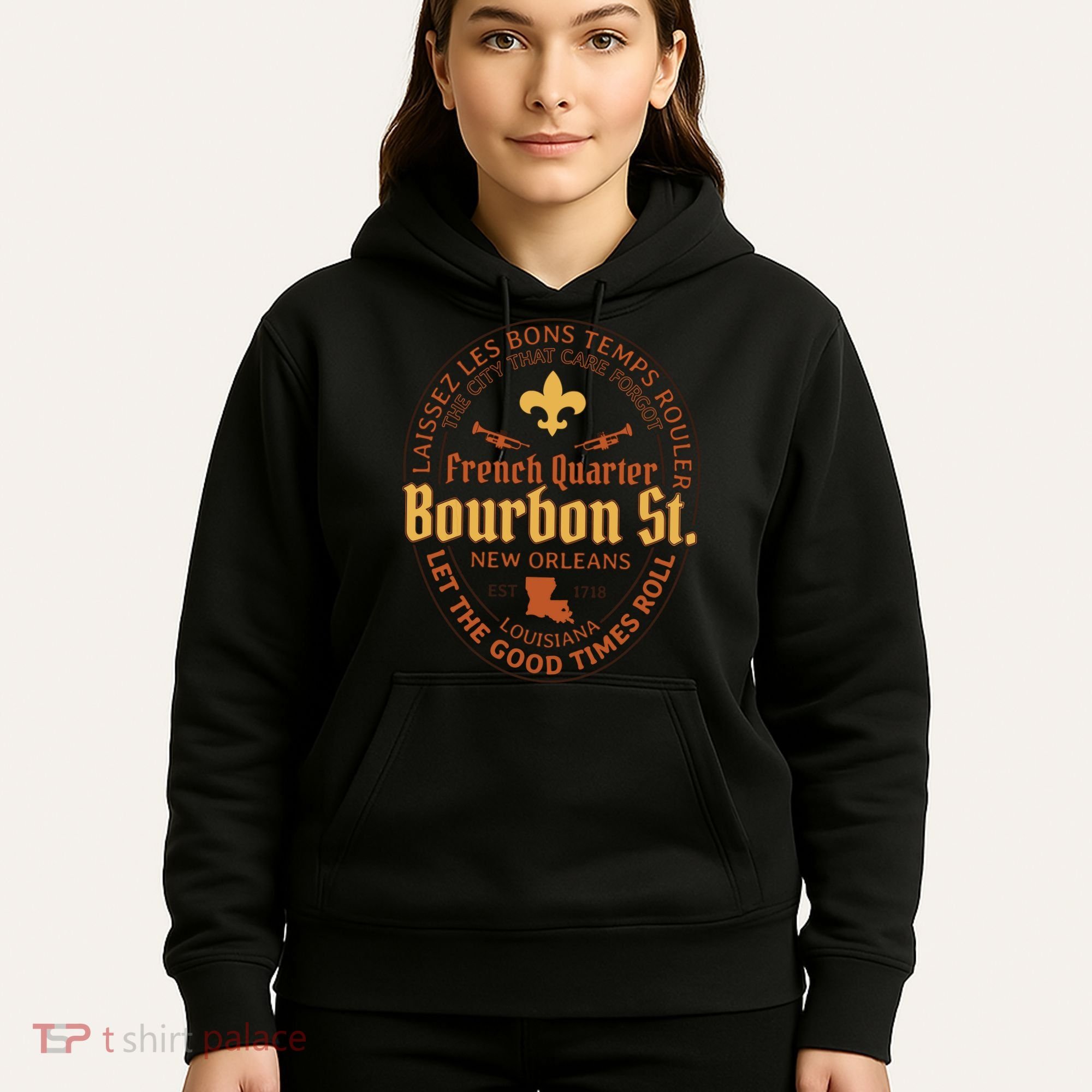 French Quarter Bourbon St New Orleans Souvenir Gift Hoodie