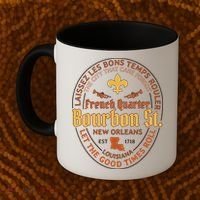 French Quarter Bourbon St New Orleans Souvenir Gift Coffee Mug thumb 2