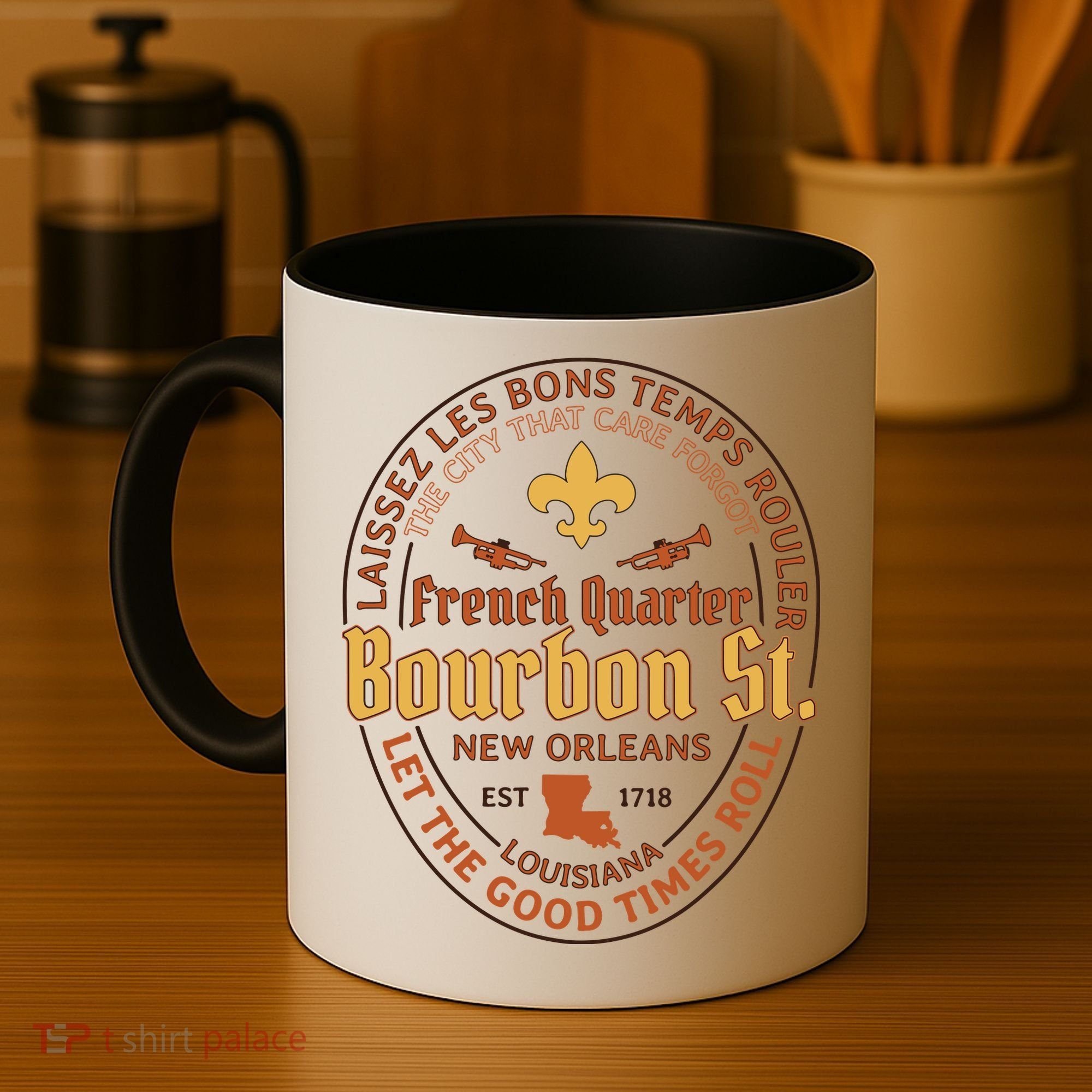 French Quarter Bourbon St New Orleans Souvenir Gift Coffee Mug