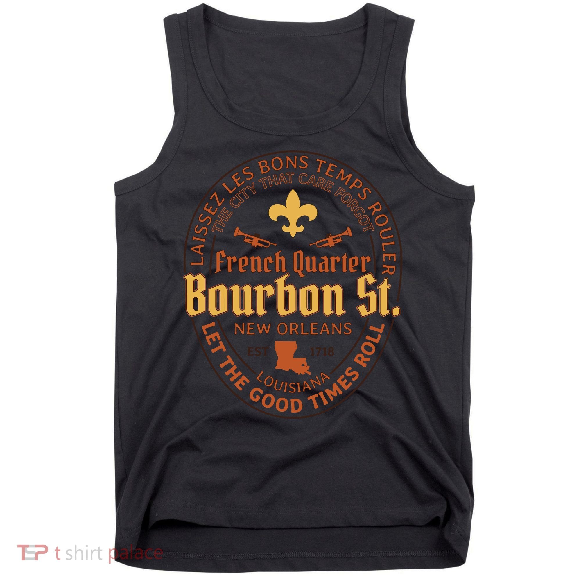 French Quarter Bourbon St New Orleans Souvenir Gift Tank Top