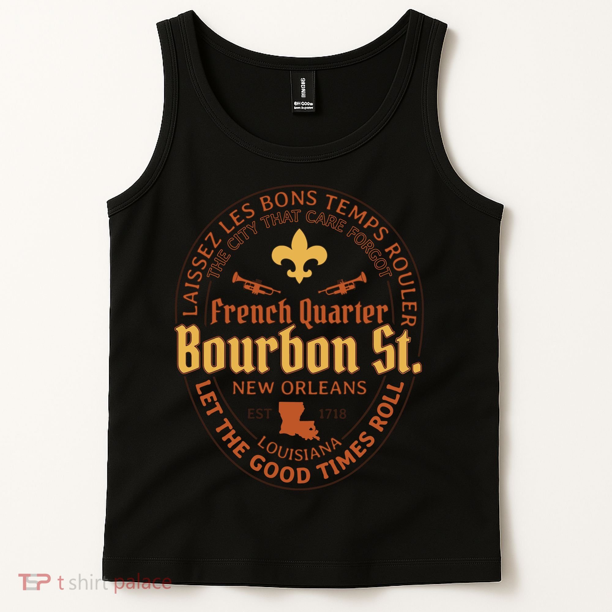 French Quarter Bourbon St New Orleans Souvenir Gift Tank Top