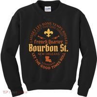 French Quarter Bourbon St New Orleans Souvenir Gift Kids Sweatshirt thumb 0