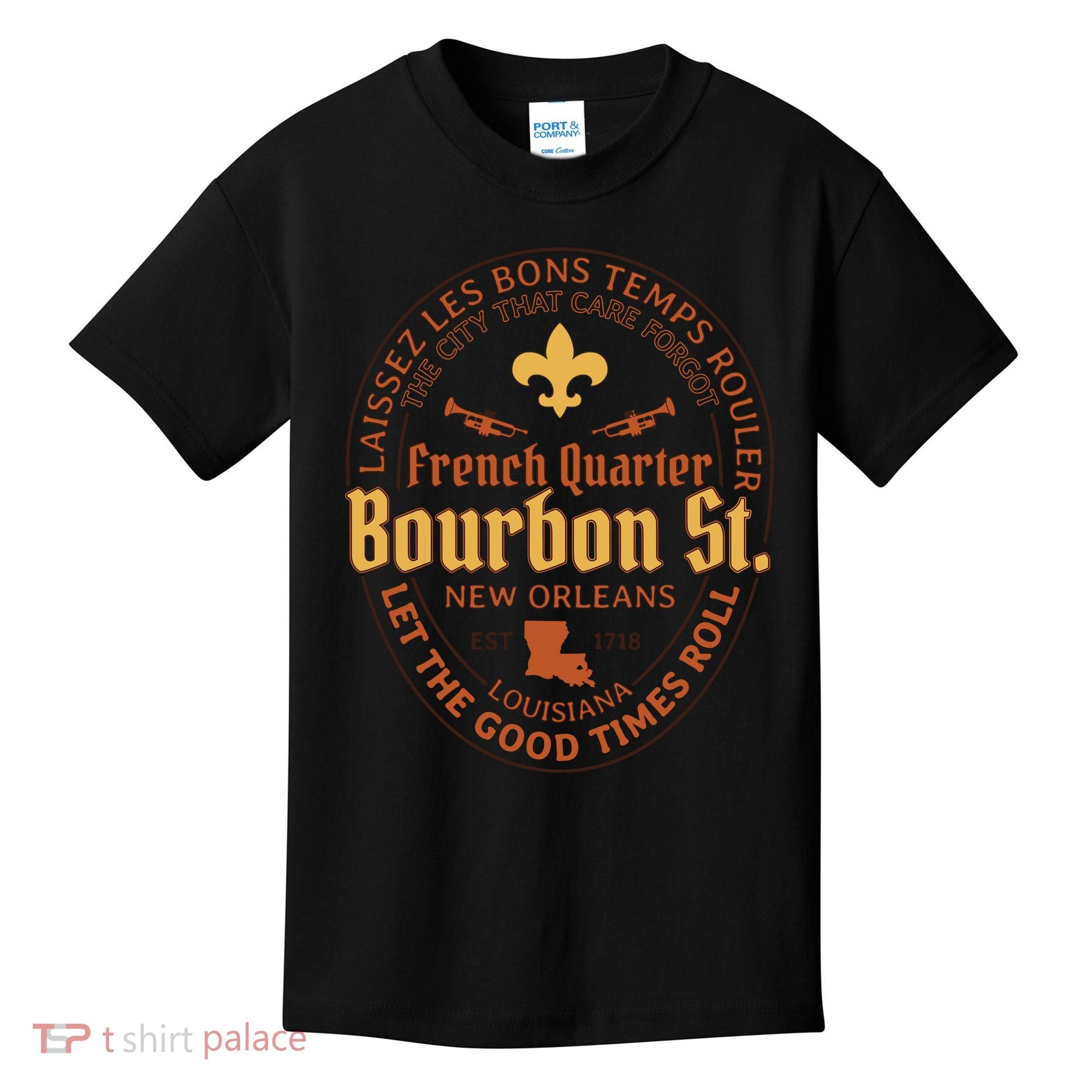 French Quarter Bourbon St New Orleans Souvenir Gift Kids T-Shirt