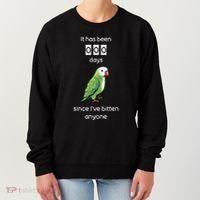 Funny Quaker Biting Quaker Parrot Joke Monk Parrot Women's Sweatshirt thumb 0