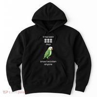 Funny Quaker Biting Quaker Parrot Joke Monk Parrot Hoodie thumb 0