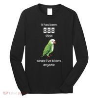Funny Quaker Biting Quaker Parrot Joke Monk Parrot Long Sleeve Shirt thumb 0