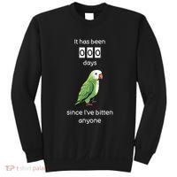 Funny Quaker Biting Quaker Parrot Joke Monk Parrot Sweatshirt thumb 0