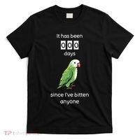 Funny Quaker Biting Quaker Parrot Joke Monk Parrot T-Shirt thumb 0